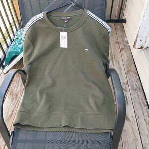 Michael Kors Mens Sweater Size L Olive NWT